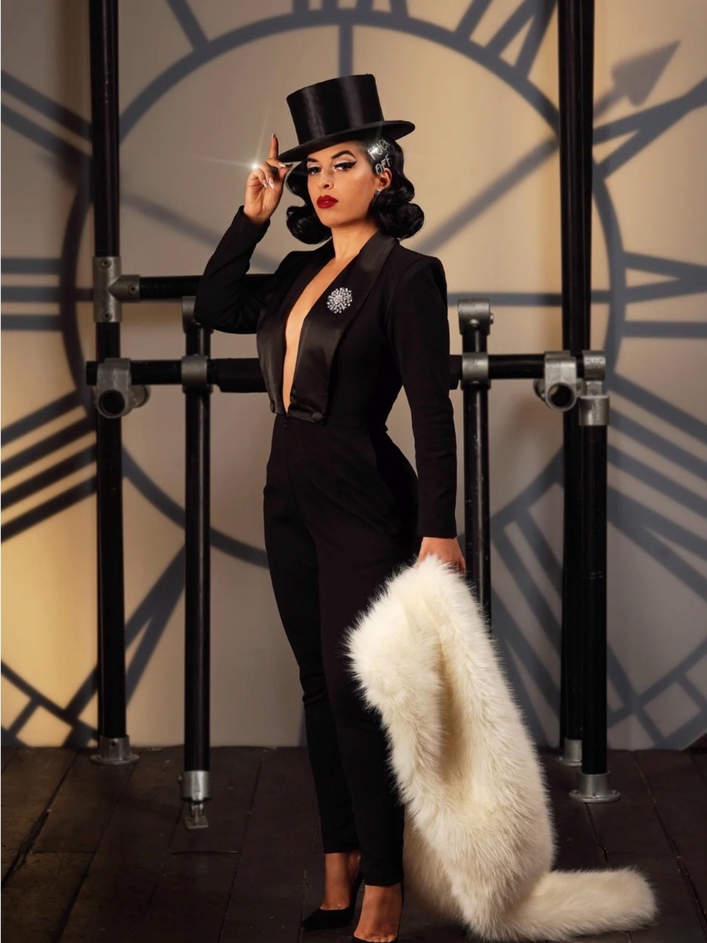 Vintage Vandalizm Dietrich Jumpsuit in Black XL